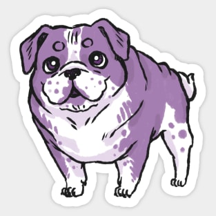 Purple Bulldog Sticker